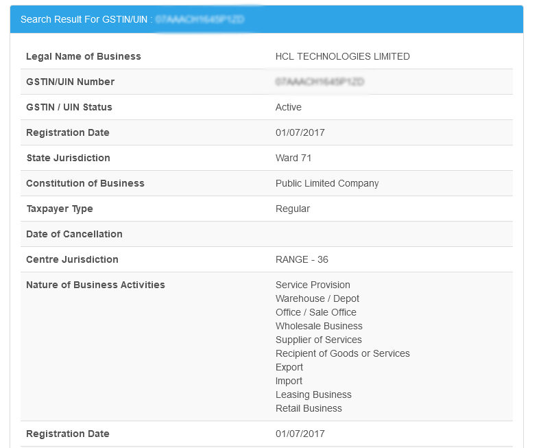 gst search info